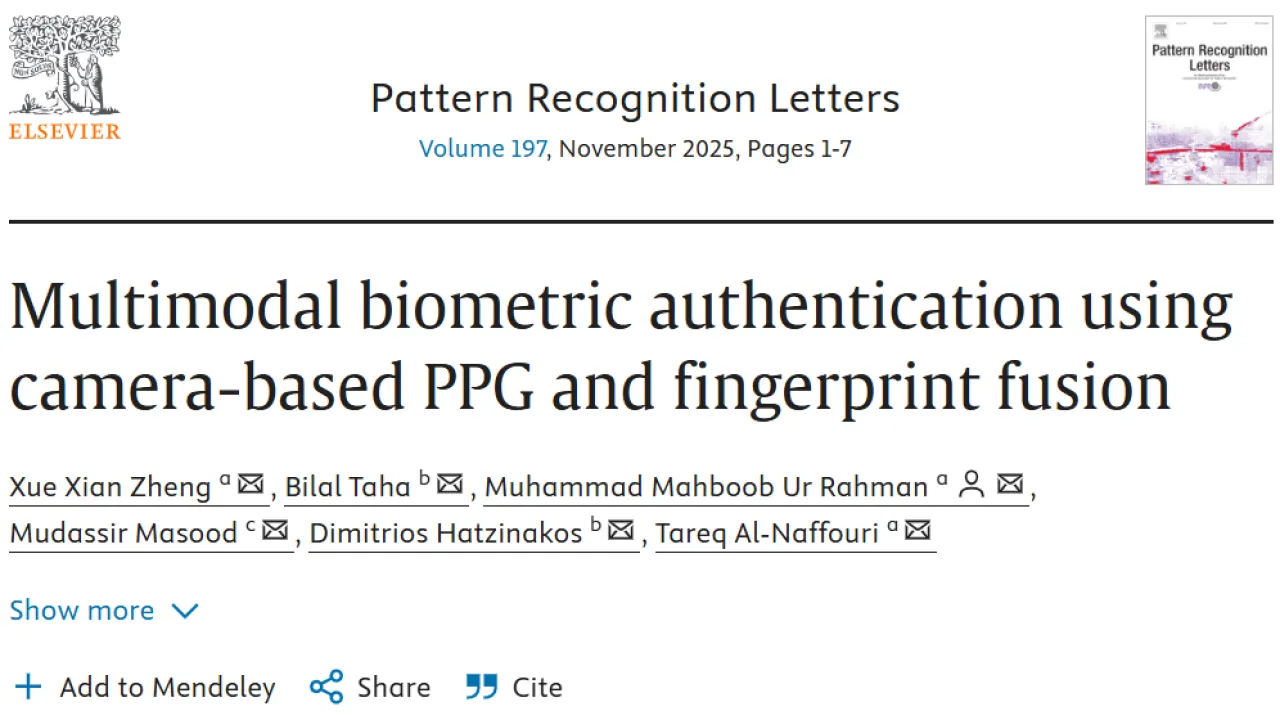 Multimodal biometric authentication using camera-based PPG and fingerprint fusion